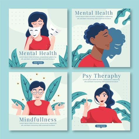 Social Media Psychology, Mental Health Awareness Day, Art Assignments, Health Post, Free Mind, Health Logo, Web Inspiration, Instagram Feed Ideas, Branding Design Inspiration