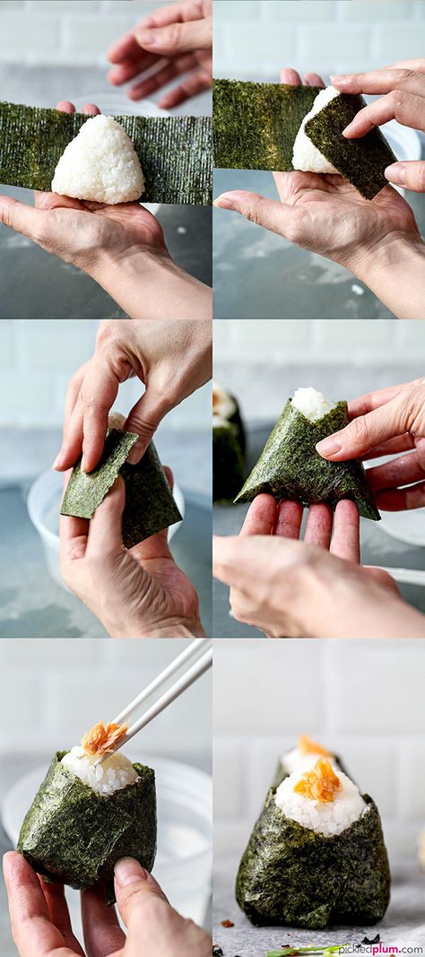 Onigiri Vegetarian Onigiri, Easy Onigiri Recipe, Onigiri Filling, Japanese Rice Balls, Cooking With Kids Easy, Onigiri Recipe, Snack For Kids, Picky Eaters Kids, Japanese Rice