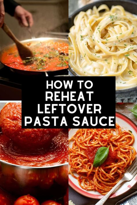 Learn how to reheat pasta sauce so that it takes as good as the day you made it, whether it's homemade or store-bought we've got you covered! How To Reheat Pasta, Leftover Pasta Sauce, Slow Cooker Pasta Sauce, Types Of Pasta Sauce, Reheat Pasta, Jarred Alfredo Sauce, Easy Comfort Food Dinners, Cream Sauce Pasta, Frozen Pasta