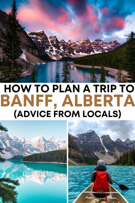 How to plan a trip to Banff National Park / Travel to Canadian Rockies / How to travel to Alberta / #BanffNationalPark #Alberta #Canada #Travel Banff Road Trip Canadian Rockies, Things To Do In Banff National Park, Things To Do In Alberta Canada, Bamf Canada Banff Alberta, Banff National Park Hikes, Banff National Park With Kids, Banff Canada Fall, Canada Road Trip Map, Canada Banff National Park