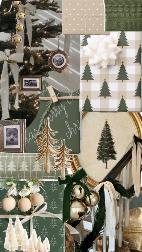 Green Brown And White Christmas Tree, Green And White Xmas Tree, Forest Green And White Christmas Decor, Brown Green Christmas Decor, Green Brown And Cream Christmas Decor, Olive Green Christmas Decor Ideas, Cream And Green Christmas Tree, Olive Green And Gold Christmas Decor, Olive Green And Black Christmas Decor