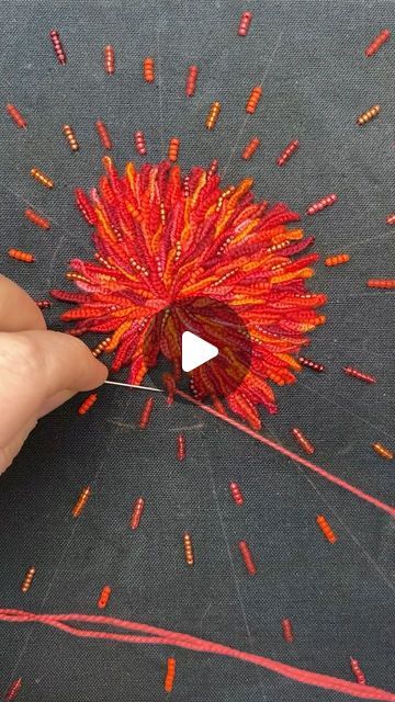 Abstract Embroidery Designs Inspiration, Embroidery Lessons Video Tutorials, Landscape Embroidery Ideas, Embroidery Trends 2024, Bouillon Stitch, Abstract Embroidery Designs, Inspirational Embroidery, Mixed Media Embroidery, Doodle Embroidery