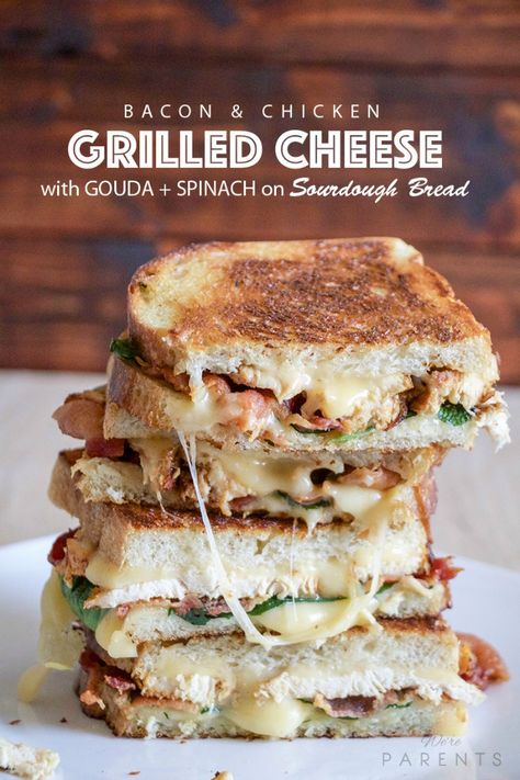 Adult Grilled Cheese Sandwiches, Chicken Grilled Cheese Sandwich, Melt Sandwiches, Chicken Grilled Cheese, Bacon Grilled Cheese Sandwich, Gourmet Grilled Cheese Sandwich, Grilled Cheese Sandwich Recipe, Fancy Grilled Cheese, Yummy Sandwiches