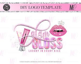 Lipgloss logo Gloss logo Glam Logo Makeup logo Beauty | Etsy Lip Gloss Business Ideas, Lip Gloss Logo, Lip Gloss Business, Beauty Logo Makeup, Lip Logo, Salon Logo Design, Eyelash Logo, Makeup Logo, Cosmetic Logo