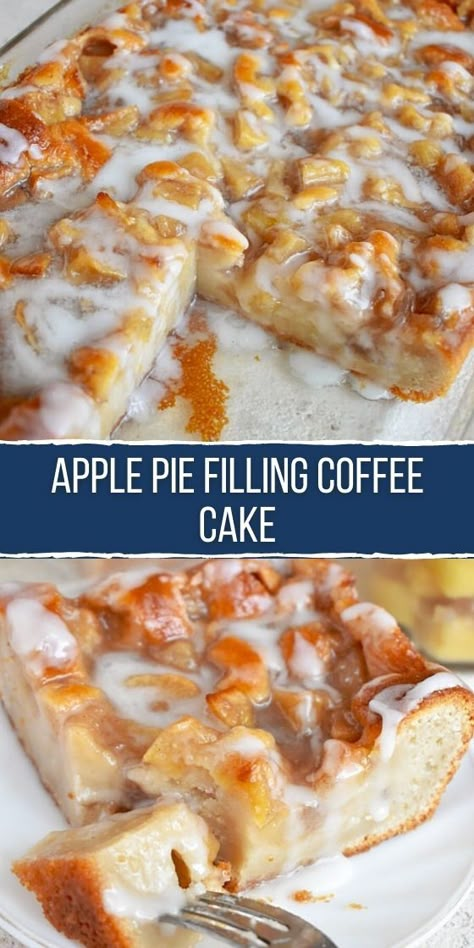 Apple Pie Filling Coffee Cake, Pie Filling Coffee Cake, Easy Apple Pie Filling, Apple Coffee Cake, Apple Pie Filling Recipes, Coffee Cake Recipes Easy, Apple Coffee Cakes, Pie Filling Recipes, Easy Apple Pie