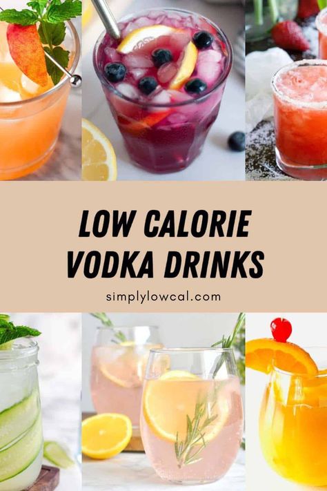 Low Calorie Vodka Drinks, Cocktail Recipes For A Crowd, Vodka Drinks, Cocktail Recipes Easy, Easy Cocktails, Low Calorie, Cocktail Recipes, Tequila, Vodka