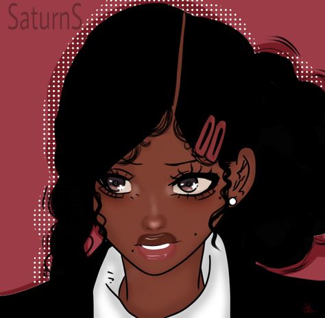 Latina Drawing Art, Blk Edit Pfp, Black Girls Animes, Black Character Pfp, Black Pfp Girl, Black Manga Pfp, Cartoon Black Women, Black Anime Characters Pfp, Black Anime Characters Women