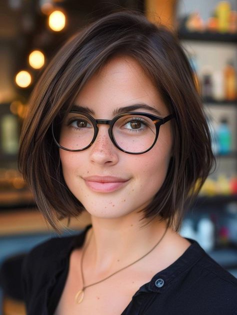 Hair Parts For Widows Peak Women, Chin Length Hair Square Face, Bobs For Long Faces, Chin Length Choppy Bob, Chin Length Fine Hair, French Bob With Glasses, Chin Length Haircuts For Thick Hair, Chin Length Bob With Curtain Bangs, Hair On Chin Women