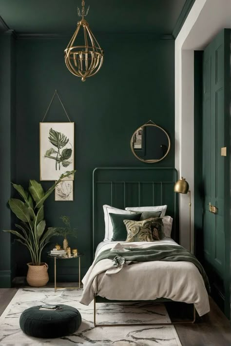 Dark Green Home Accents, Dark Green Paint Palette, Dark Green Bedroom Paint Colors, Behr Dark Green Paint Colors, Gray Green Bedroom, Dark Green Bedroom Walls, 2024 Palette, Best Dark Green Paint Colors, Best Dark Green Paint