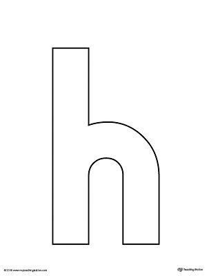 Lowercase Letter H Template Printable Worksheet.The Lowercase Letter H Template is an ultra useful, all-purpose letter template designed for use in a variety of crafts and activities to complement your alphabet studies. Letter H Printables Free, H Alphabet Design, Letter H Template, Letterland Activities, Letter H Activities For Preschool, Bubble Letters Lowercase, Letter H Activities, Letter H Crafts, Crayon Template