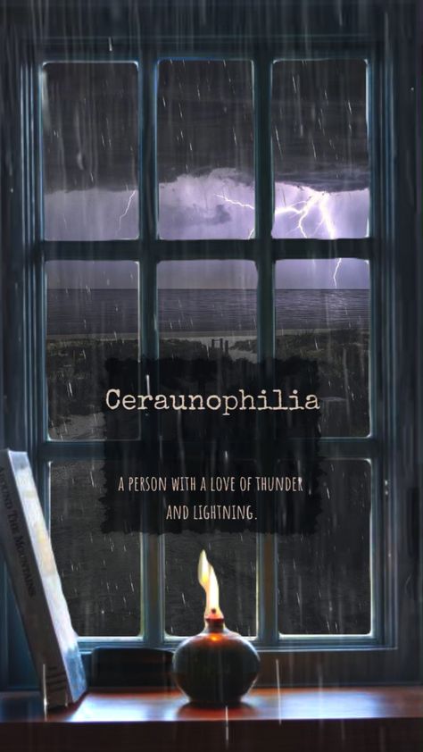 Ceraunophile ⛈️ I love thunderstorms! #nature #vibes #wallpaper #quotes #thunderstorm #ceraunophile #weather #rain #lightening #window #beach #foryou #thunder #love #jodie Thunder Quotes, Thunder Weather, I Love Thunderstorms, Rain And Thunderstorms, Weather Quotes, Nature Vibes, Rain And Thunder, Unique Words Definitions, Vibes Wallpaper