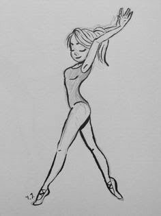 Dancing Sketch, Ballerina Sketch, Ballet Drawings, Dancing Drawings, Girl Drawing Sketches, Ballerina Girl, Character Sketches, Ballet Dancer, Girl Sketch