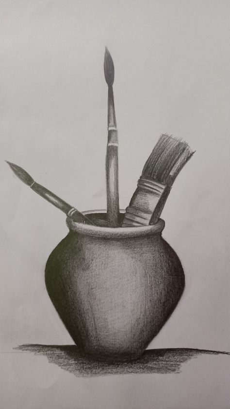 Still Life Pencil Shading Sketch, Easy Still Life Drawing Simple, Still Life Pencil Shading Object, Still Lives Drawing, Form Art Drawing, Still Life Sketch Easy, Still Life Shading, Stipling Drawings, Still Life Drawing Pencil