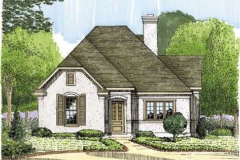 Plan #410-147 - Houseplans.com Suite Master, Cozy Houses, European Cottage, French Country House Plans, French Country Bedrooms, European House Plan, French Country Kitchens, Country Cottage Decor, European House