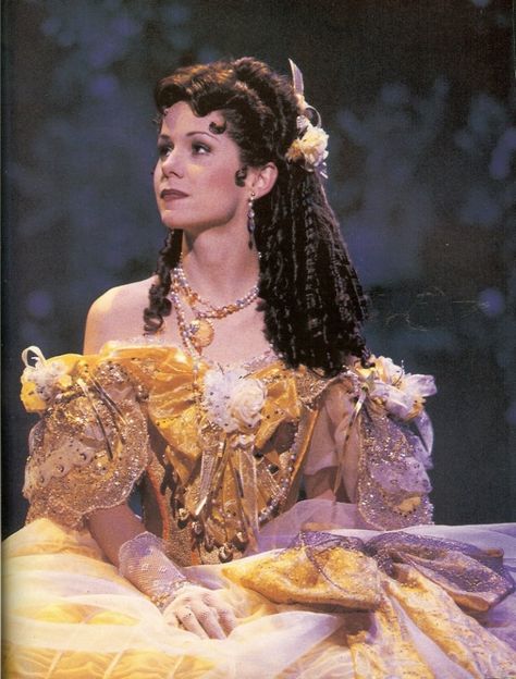 Susan Egan from the 1994 Broadway performance of Beauty and the Beast. Disney Broadway, Life Aspirations, Susan Egan, Dream Roles, Beauty And The Beast Costume, Beast Costume, Broadway Costumes, Musical Theatre Broadway, Belle Beauty And The Beast