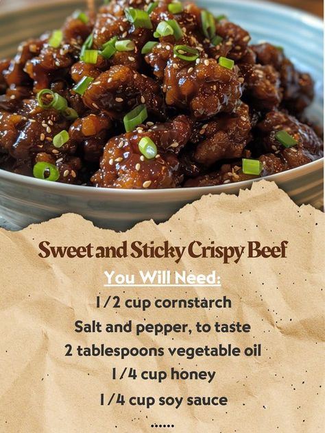 Sticky Beef Recipes, Sticky Beef, Crispy Beef, Against The Grain, Recipes Sweet, Flank Steak, Looks Yummy, 1 Pound, Asian Food