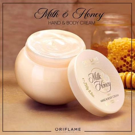 Indulge your skin with our luxurious Milk and Honey Hand and Body Cream! 🌼 Rich in nourishing ingredients, this silky formula hydrates and soothes, leaving your skin feeling soft and radiant. The sweet scent of honey combined with the creamy goodness of milk creates a pampering experience that’s simply irresistible. Treat yourself to a little self-care every day! 💛✨ #MilkAndHoney #SkincareEssentials #SelfCareJoy #Oriflame #oriflamepakistan #ReachYourHappyPlace #cosmetics #selfcarefirst #orifl... Honey Sugar Scrub, Oily Skin Face, Oriflame Beauty Products, Skin Scrub, Cream For Dry Skin, Simply Irresistible, Milk Honey, Sweet Scents, Bright Skin