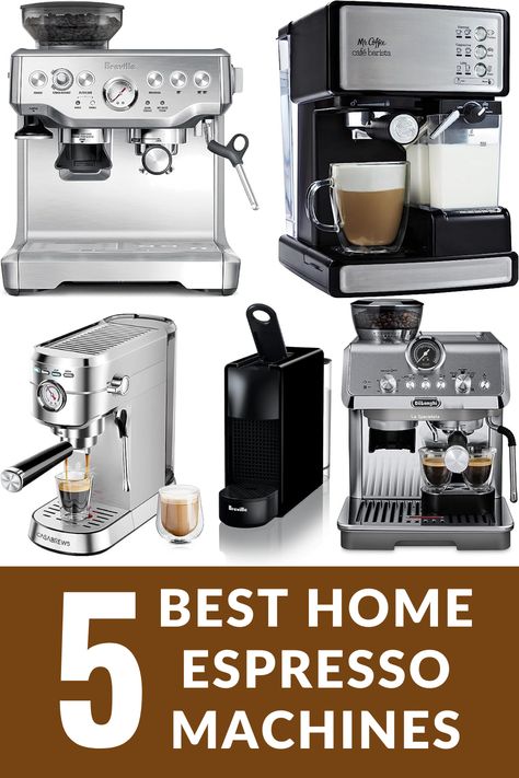 5 Best Home Espresso Machines Cappuccino Machine At Home, Ice Coffee Machine, Best Coffee Machines For Home, Best Espresso Machine Home, Esspresso Machine, Best Home Espresso Machine, Slim Coffee, Espresso Machine Reviews, Home Espresso Machine