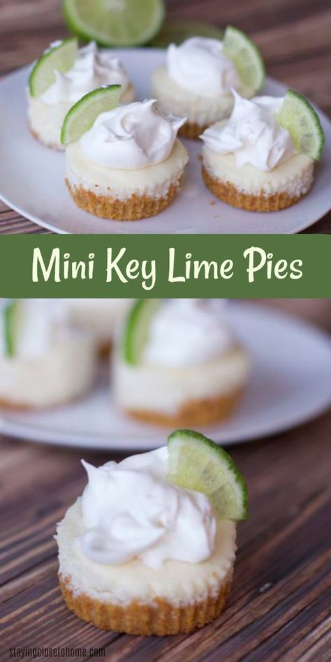 Make Ahead Mini Desserts For Parties, Golf Dessert Ideas, Lime Deserts, Freeze Desserts, Key Lime Pie Recipes, Key Lime Bites, Mini Key Lime Pie, Key Lime Recipes, Key Lime Pies