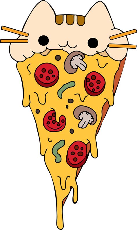 Pizza Art Illustration, Cute Pizza Drawing, Pizza Drawings, Pizza Painting, Kawaii Pizza, Pizza Wallpaper, Cat Pizza, Pizza Cartoon, Pizza Drawing