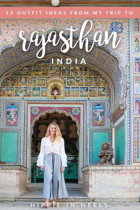 What to wear in India! Exact outfit ideas in Rajasthan | india packing, india packing list, india tips What To Wear In India, Travel Destinations In India, Travel Photography Europe, Travel Clothes, Places To Shop, Travel Clothes Women, Trip Outfits, Travel Pants, Exotic Places