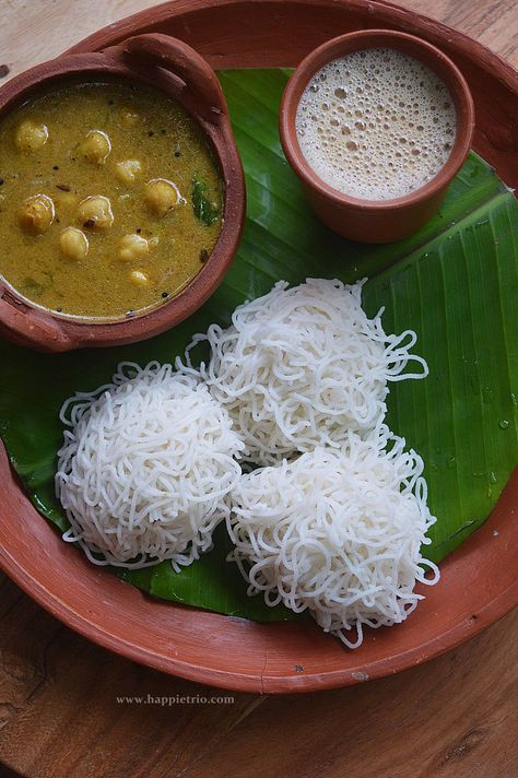 Idiyappam | Sevai | String Hopper | Rice Noodules - Cook with Sharmila Sevai Recipe, Indian Diet Recipes, South Indian Dishes, Variety Food, Indian Food Photography, Indian Thali, Eating Food Funny, Healthy Indian Recipes, Naan Recipe