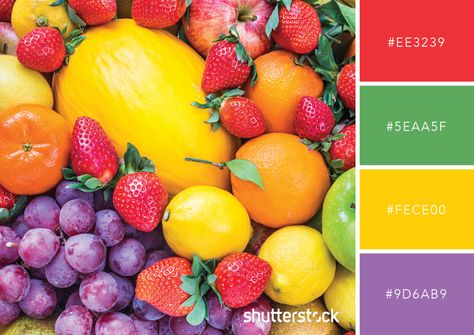 Juicy Color Palette, Sushi Platte, Mix Fruit, Palettes Color, Color Coordination, Hex Color Palette, Mixing Colors, Color Meanings, Juicy Fruit