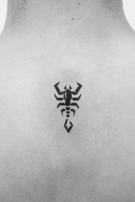 Simple Scorpion Tattoo Outline, Scorpio Tattoos Men, Scorpion Tattoo Meaning, Small Silhouette Tattoo, Horoscope Tattoos Scorpio, Minimalist Scorpion, Scorpion Back Tattoo, Simple Scorpion Tattoo, Scorpion Tattoo For Men