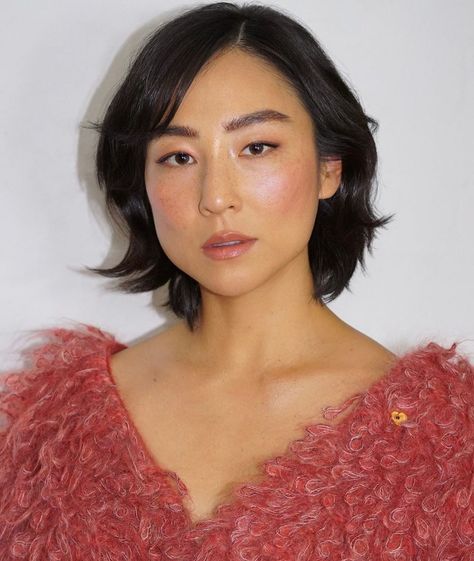 Greta Lee Hair, Greta Lee Past Lives, Maya Bird, Serum Stick, Tatcha Skincare, Greta Lee, Felicia Hardy, Korean Hairstyles, Maria Isabel