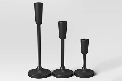 12 Target Decor Finds Used to Style the Cozy Bedroom in Our 2024 REAL SIMPLE Home Black Candle Sticks, Black Candlesticks, Led Taper Candles, Target Decor, Black Taper Candles, Room Revamp, Black Candle Holders, Neutrogena Makeup, Taper Holders