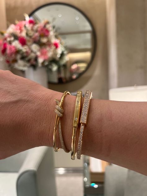 Tiffany And Co Stacked Bracelets, Tiffany Stack, Tiffany Bracelet Stack, Tiffany Bracelet Gold, Tiffany Bracelet, Gold Bracelets Stacked, Tiffany And Co Bracelet, Jewelry Tiffany, Expensive Jewelry Luxury