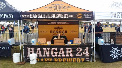 Hanger 24 beer booth Beer Tent Ideas, Beer Stand Design, Food Festival Tent Setup Booth Ideas, Food Booth Ideas Festival, Beer Benefits, Beer Event, Drinks Stand, Beer Stand, Food Stall Design