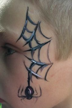 Kids Face Painting Easy, Halloween Face Paint Ideas, Kids Halloween Face, Spider Face Painting, Easy Halloween Face Painting, Easy Face Painting Designs, Maquillage Halloween Simple, Halloween Face Paint, Spider Face