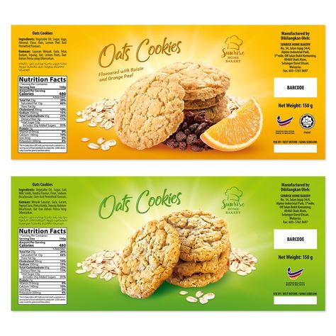 Label Packaging Design for Oats Cookies produced by Malaysian brand Barnsberry. 🍫 🍪 Designed by me @annaisdesigner . #packaging #design #label #labeldesign #cookies #oatscookies #oats #sweets #barnsberry #malaysia #graphicdesign #packagingdesign #foodpackaging #retailpackaging #food #designer #package #annaisdesigner #annatonchylova Bakery Products Packaging Design, Biscuit Design Packaging, Biscuit Label Design, Biscuit Box Packaging Design, Packaging Cookies Ideas, Cheese Packaging Design Ideas, Cookie Label Design, Snack Label Design, Cake Label Design