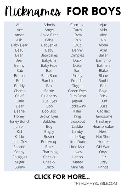 Funny and cute nicknames for boys. Click the pin for more ideas. Nick Names For Boyfriend In Spanish, Funny Nick Names For Best Friends, Funny Contact Names For Guy Best Friend, Corny Nicknames For Boyfriend, Cute Names With Nicknames, Mean Nicknames For Guys, Funny Name For Best Friend, Cute Bf Nicknames Boyfriends, Aesthetic Pronouns For Instagram