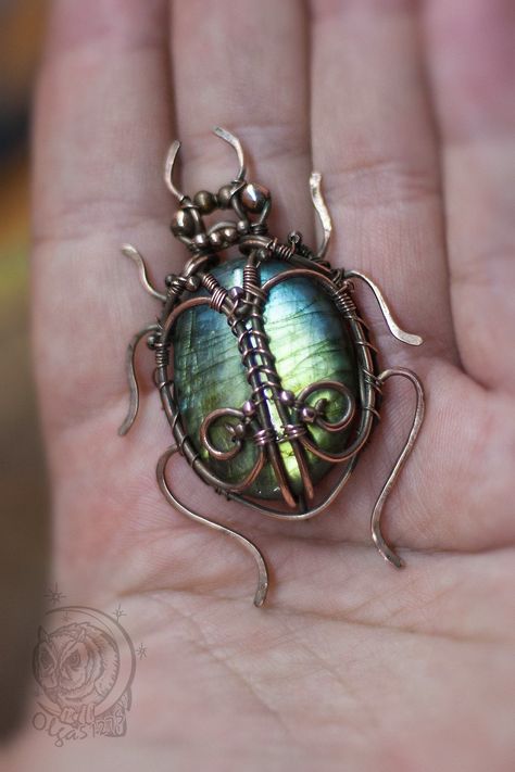 Wire Beetle, Wire Jewelery, Wire Wrap Jewelry Designs, Wire Jewelry Designs, Wire Wrapping Stones, Diy Wire Jewelry, Wire Work Jewelry, Handmade Wire Jewelry, Homemade Jewelry