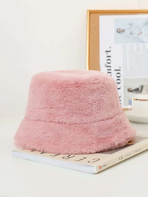 Fluffy Bucket Hat, Casual Outfit Inspiration, Cute Hats, Happy Smile, Fur Slides, Shein Style, Casual Outfit, Winter Women, Bucket Hat