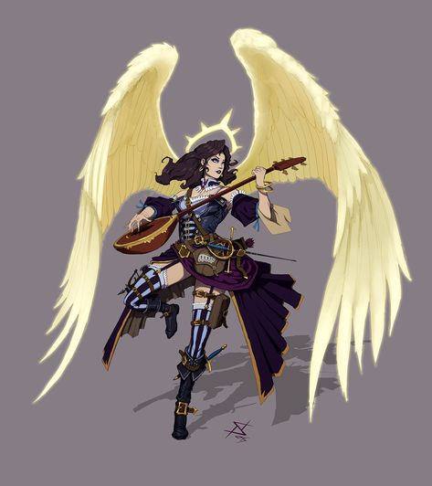 ArtStation - Character Sketches 5, Stephen Nickel Aasimar Bard, Dnd Bard, Dnd Races, Fantasy Stuff, Character Sketches, Dungeons And Dragons Characters, Dnd Art, Dungeons And Dragons Homebrew, Female Character