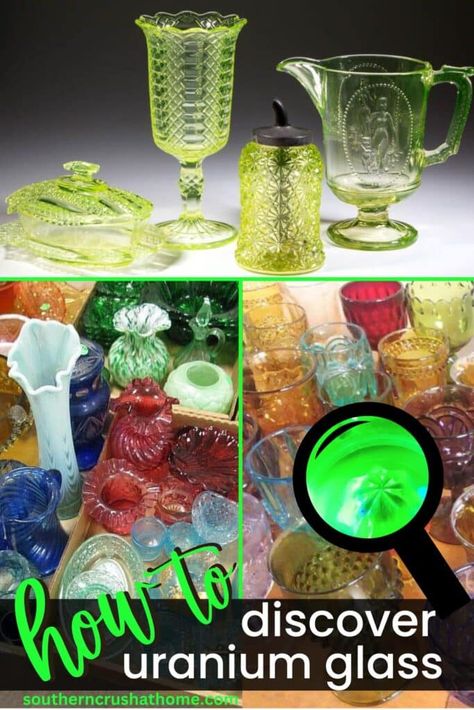 Uranium Glass, Vaseline Glass, and Depression Glass: What's the Difference? https://www.southerncrushathome.com/uranium-glass-vaseline-glass-and-depression-glass-whats-the-difference/ Vintage Pyrex Collection, Everyday Home Decor, Bucket Hat Pattern, Pyrex Collection, Budget Friendly Travel, Maker’s Mark, Vaseline Glass, Crafts Home, Glass Pumpkins