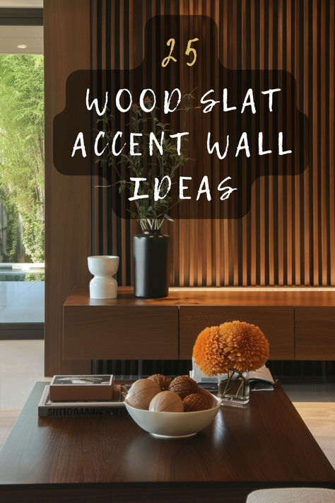 Want a chic look? Check out these 25 wood slat accent wall ideas that blend style with sophistication. Perfect for adding an elegant touch to any room. Click to see more! 🪵✨ #HomeDecor #AccentWall #InteriorDesign #WoodSlat #HomeInspo 3d Wall Wood Design, Accent Wall With Wood Slats, Modern Wood Slat Accent Wall, Fluted Wall Ideas, Wood Feature Wall Ideas, Wood Slat Wall Ideas, Accent Walls With Wood Strips, Slated Wall Accent, Slat Wall Dining Room