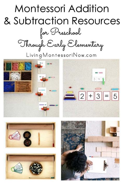 Montessori Addition Activities, Montessori Math Activities Kindergarten, Montessori Math Worksheets, Ish Activities, Montessori Addition, Montessori Tools, Montessori Homeschool Preschool, Kids Math Activities, Montessori Math Activities