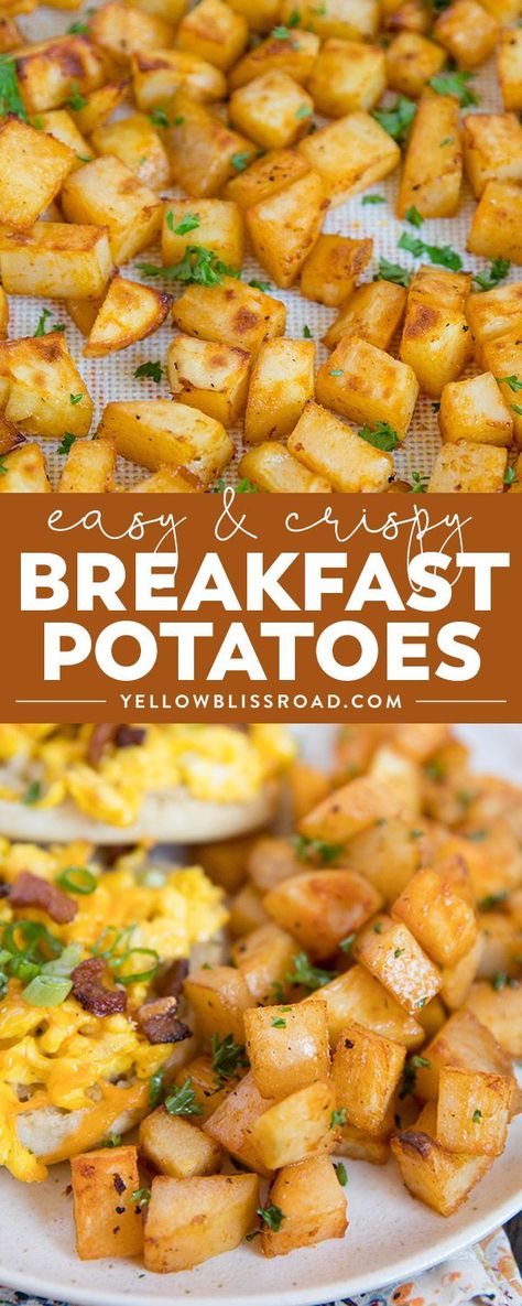 Potato Recipes Breakfast, Potatoes Ideas, Easy Breakfast Potatoes, Crispy Breakfast Potatoes, Potato Breakfast Recipes, Wallpaper Food, Potato Appetizers, Make Ahead Breakfast Sandwich, Diner Recept