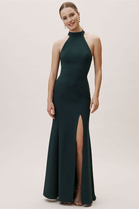 Montreal Dress - Dark Emerald Sheath Bridesmaid Dress by BHLDN Bridesmaids - WeddingWire.com Bhldn Bridesmaid, Perfect Bridesmaid Dress, Bridesmaid Dressing Gowns, Gown Photos, Green Bridesmaid Dresses, Dress Out, Looks Chic, Dress Picture, Wedding Bridesmaid Dresses