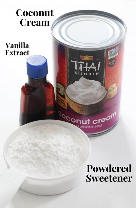 How To Make Coconut Whipped Cream | Strength and Sunshine | Learn how to make coconut whipped cream with just 3 ingredients! An easy, light and fluffy vegan whipped cream recipe you can make in 5 minutes! Just a can of chilled coconut cream, sweetener, and vanilla, this is a keto, dairy-free, gluten-free, paleo, and allergy-friendly sweet topping you'll be putting on everything! How To Make Coconut Whipped Cream, Coconut Cream Whipped Topping, Recipes Using Canned Coconut Cream, Oat Milk Whipped Cream, Coconut Cream Recipes Canned, Coconut Cream Whipped Cream, Coconut Cream Uses, Coconut Whipped Cream Recipe, Homemade Cool Whip