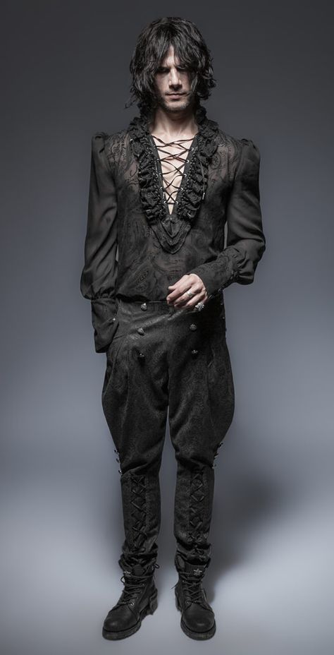 Traditional Goth Men, Men Goth Outfit, Vampire Fashion Men, Victorian Goth Men, Vampire Goth Men, Male Goth Fashion, Goth Aesthetic Men, Goth Guy Outfits, Gothic Outfits Men