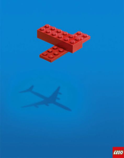 I'm usually not a fan of those really minimalist ad campaigns, but this one really resonated with me.      It does a great job of activating people's imagination while still pushing the brand and staying simple. Lego Poster, Lego Print, Guerrilla Marketing, Clever Advertising, 광고 디자인, Publicidad Creativa, Plakat Design, Minimal Prints, Lego Party