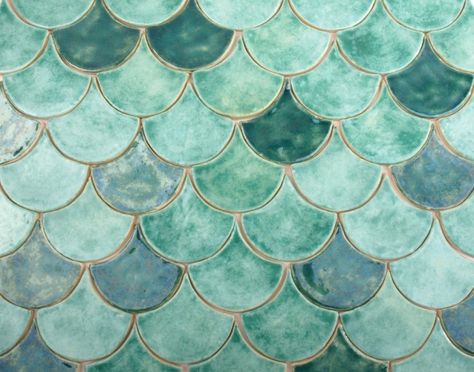 Fish Scales Tiles, Mermaid Tile, Fish Scale Tile, Polish Ceramics, Unique Tile, Ceramic Mosaic Tile, Fish Scales, Beautiful Tile, Tile Samples