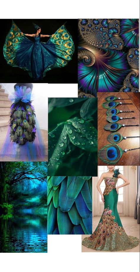 Themes For Fashion Illustration, Peacock Inspiration Board, Peacock Mood Board Fashion, Themes For Portfolio Fashion Designing, Peacock Inspired Fashion, Theme Board Fashion Inspiration Ideas, Fashion Collection Themes Inspiration, Fashion Themes Inspiration Mood Boards, Fashion Show Themes Ideas Inspiration