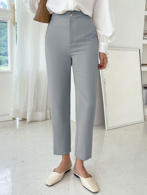 Green Dress Pants, Hunter Green Dresses, Khaki Slacks, Off White Pants, White Pants Women, Burnt Orange Dress, Outfit Mujer, Grey Trousers, Womens Business Casual