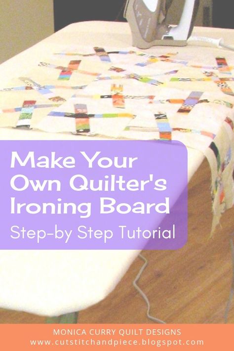 Diy Quilting Ironing Board, Quilters Ironing Board, Wide Ironing Board, Diy Ironing Board, Quilt Sewing Room, Quilt Board, Quilt Room, Quilting 101, Ironing Boards